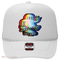 Ghost Trippy Vaporwave Halloween Techno Rave Edm Music Party Hat thumb 0