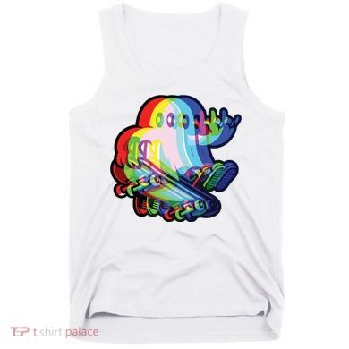 Ghost Trippy Vaporwave Halloween Techno Rave Edm Music Party Tank Top