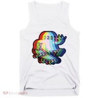 Ghost Trippy Vaporwave Halloween Techno Rave Edm Music Party Tank Top thumb 0