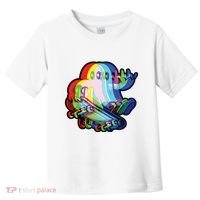 Ghost Trippy Vaporwave Halloween Techno Rave Edm Music Party Toddler T-Shirt thumb 0
