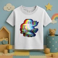Ghost Trippy Vaporwave Halloween Techno Rave Edm Music Party Toddler T-Shirt thumb 3