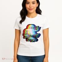 Ghost Trippy Vaporwave Halloween Techno Rave Edm Music Party Women's T-Shirt thumb 4