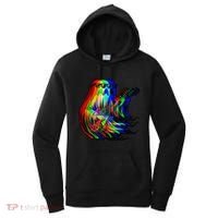 Ghost Trippy Vaporwave Electric Guitar Halloween Rock Music Women's Hoodie thumb 0