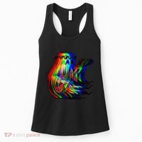 Ghost Trippy Vaporwave Electric Guitar Halloween Rock Music Women's Tank Top thumb 0