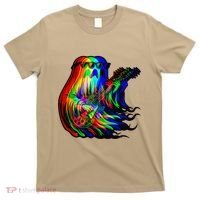Ghost Trippy Vaporwave Electric Guitar Halloween Rock Music T-Shirt thumb 0