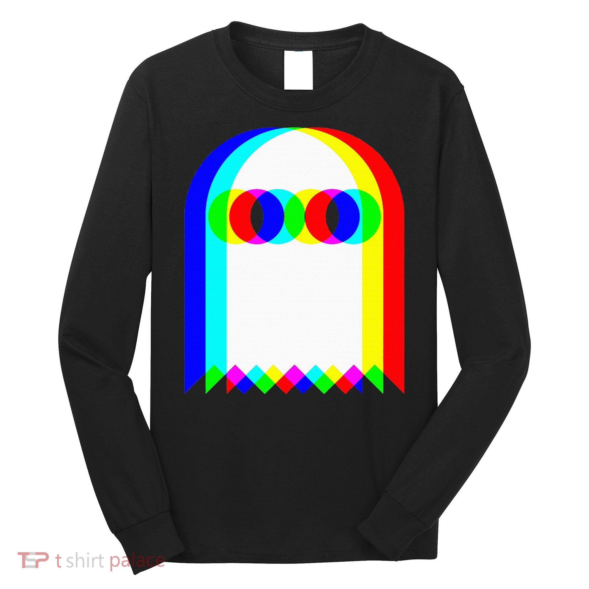 Ghost Trippy Vaporwave Halloween Techno Rave Edm Music Party Long Sleeve Shirt