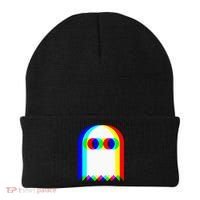 Ghost Trippy Vaporwave Halloween Techno Rave Edm Music Party Beanie thumb 0