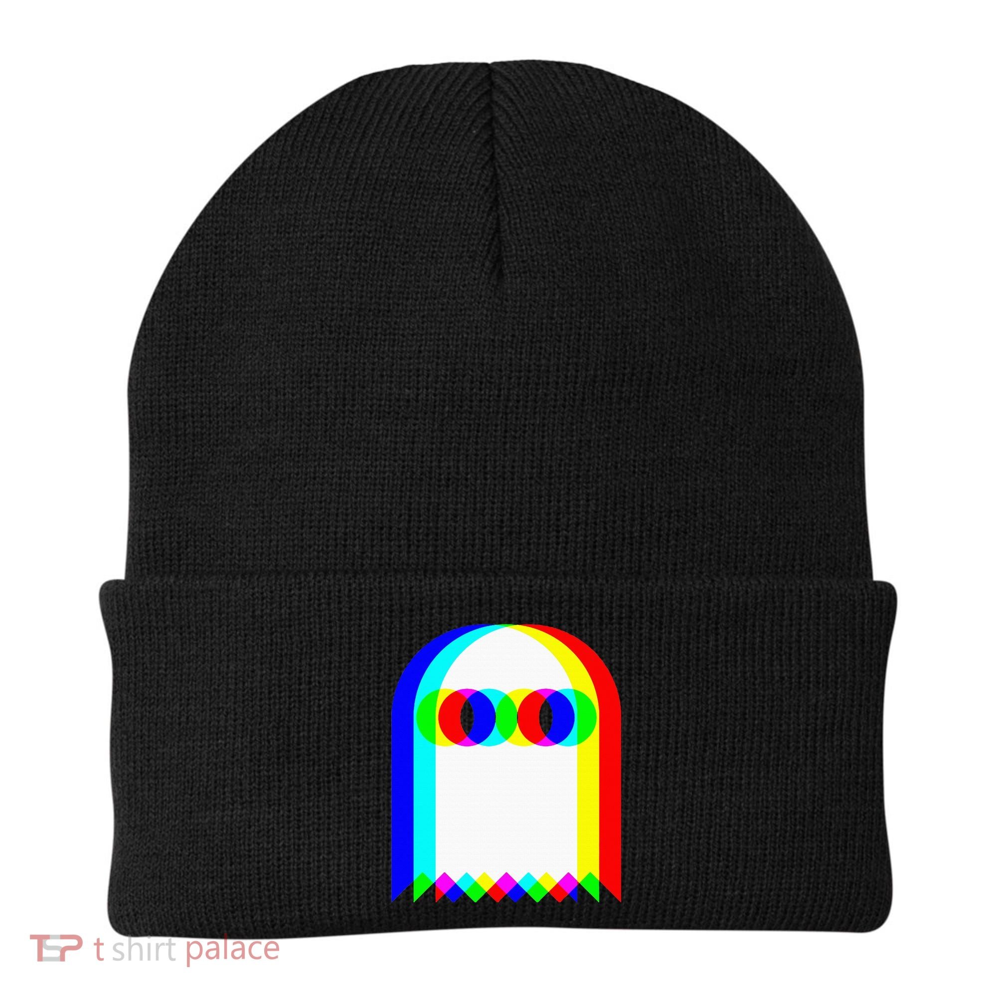 Ghost Trippy Vaporwave Halloween Techno Rave Edm Music Party Beanie