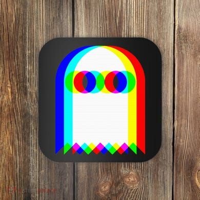 Ghost Trippy Vaporwave Halloween Techno Rave Edm Music Party Coaster