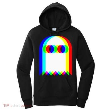 Ghost Trippy Vaporwave Halloween Techno Rave Edm Music Party Women's Hoodie