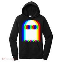 Ghost Trippy Vaporwave Halloween Techno Rave Edm Music Party Women's Hoodie thumb 0