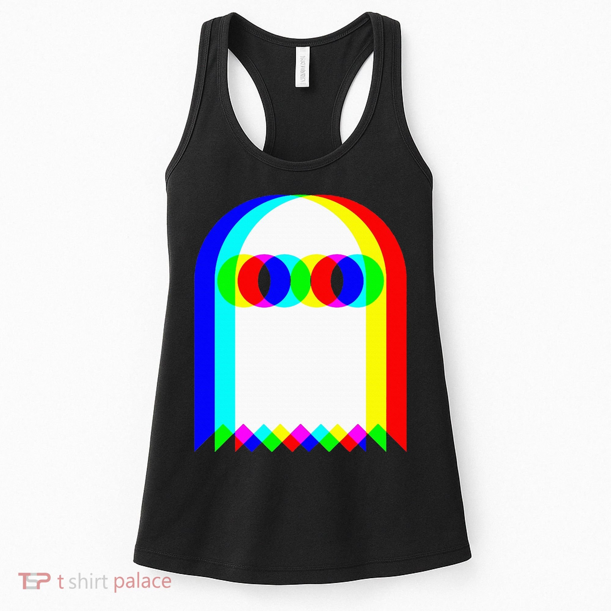 Ghost Trippy Vaporwave Halloween Techno Rave Edm Music Party Women's Tank Top
