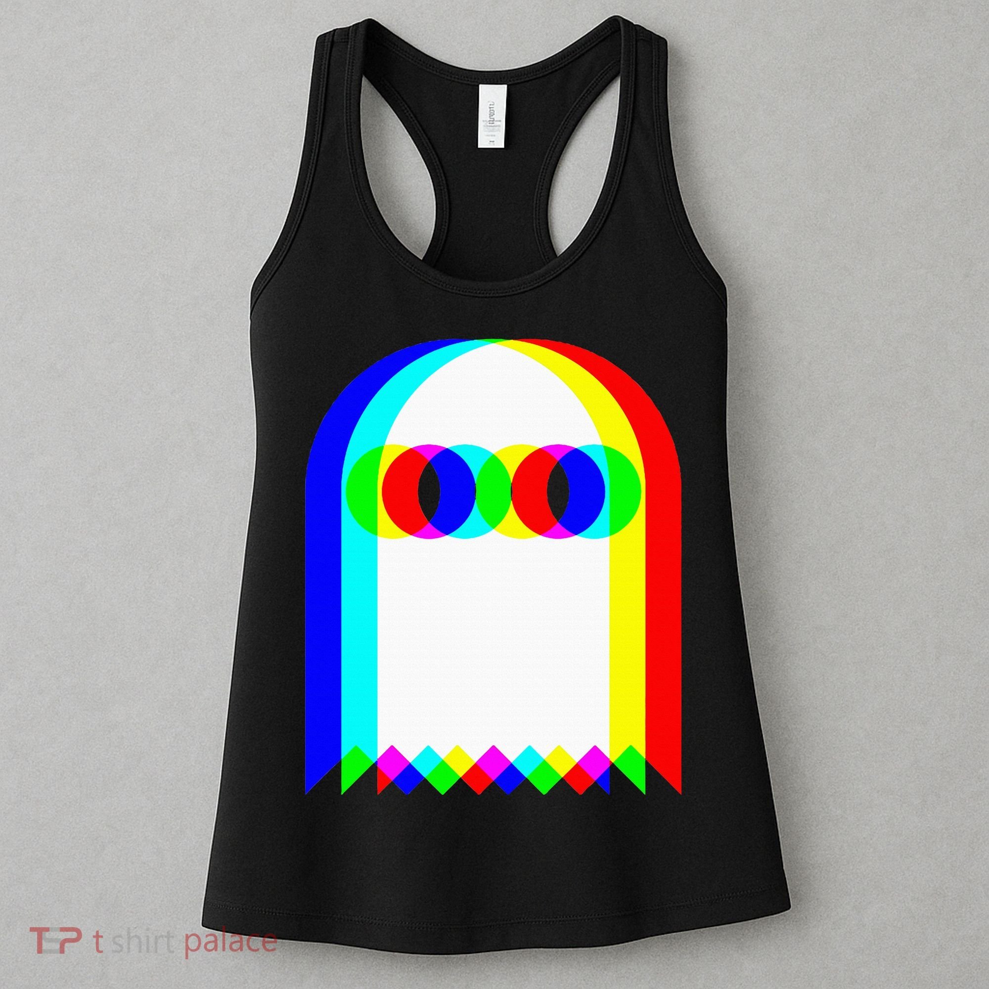 Ghost Trippy Vaporwave Halloween Techno Rave Edm Music Party Women's Tank Top