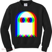 Ghost Trippy Vaporwave Halloween Techno Rave Edm Music Party Kids Sweatshirt thumb 0