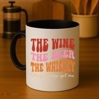 Groovy The Wine The Beer The Whiskey They Always Get Me Coffee Mug thumb 4