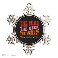 Groovy The Wine The Beer The Whiskey They Always Get Me Ornament thumb 0