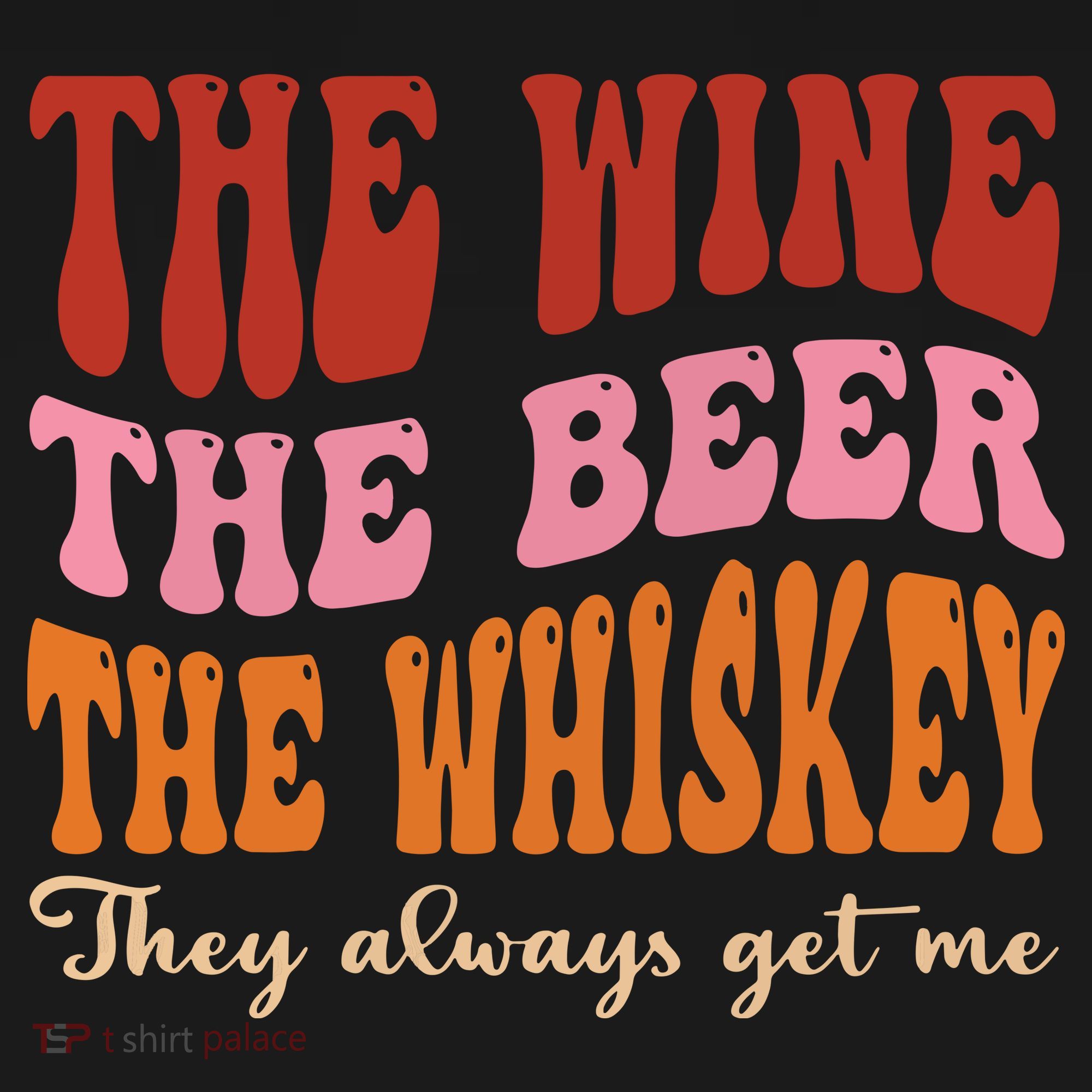 Groovy The Wine The Beer The Whiskey They Always Get Me Ornament