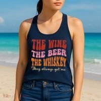 Groovy The Wine The Beer The Whiskey They Always Get Me Women's Tank Top thumb 2