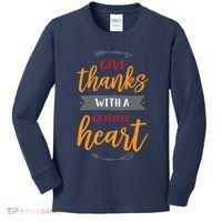 Give Thanks With A Grateful Heart Kids Long Sleeve Shirt thumb 0
