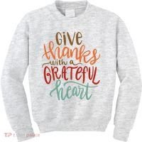 Give Thanks With A Grateful Heart Kids Sweatshirt thumb 0