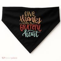 Give Thanks With A Grateful Heart USA-Made Doggie Bandana thumb 0
