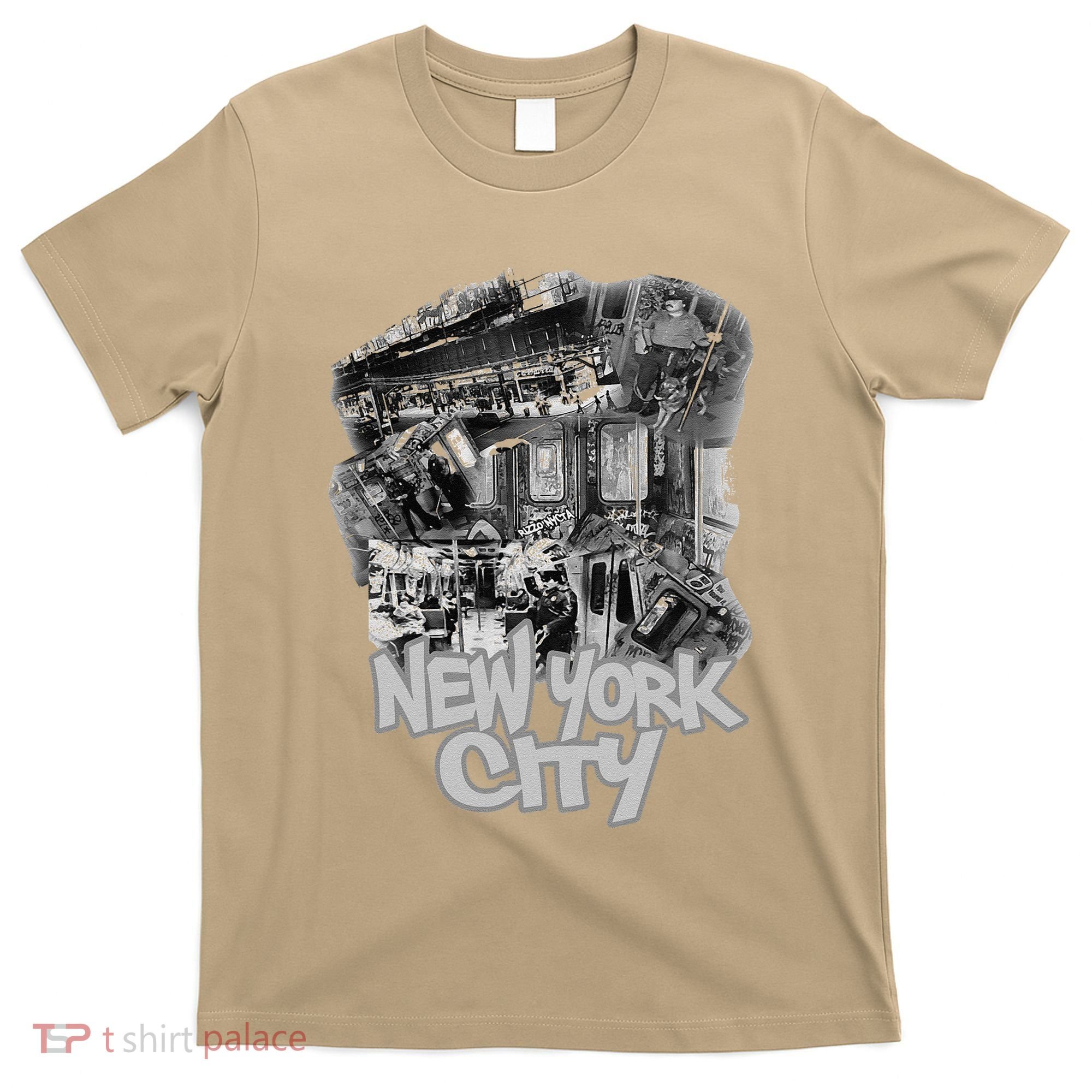 Graffiti Train With Vintage Police New York City T-Shirt