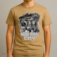 Graffiti Train With Vintage Police New York City T-Shirt thumb 3