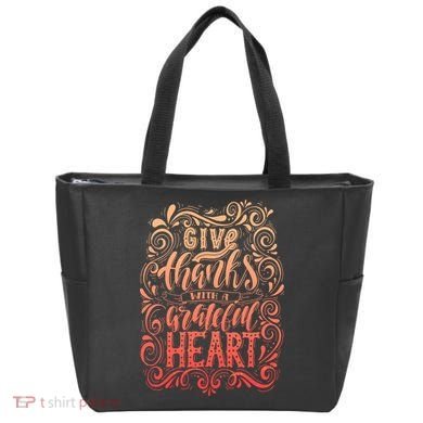 Give Thanks With A Grateful Heart Sign Tote Bag