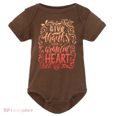 Give Thanks With A Grateful Heart Sign Baby Bodysuit