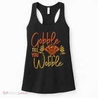 Gobble Till You Wobble Funny Thanksgiving Family Matching Women's Tank Top thumb 0