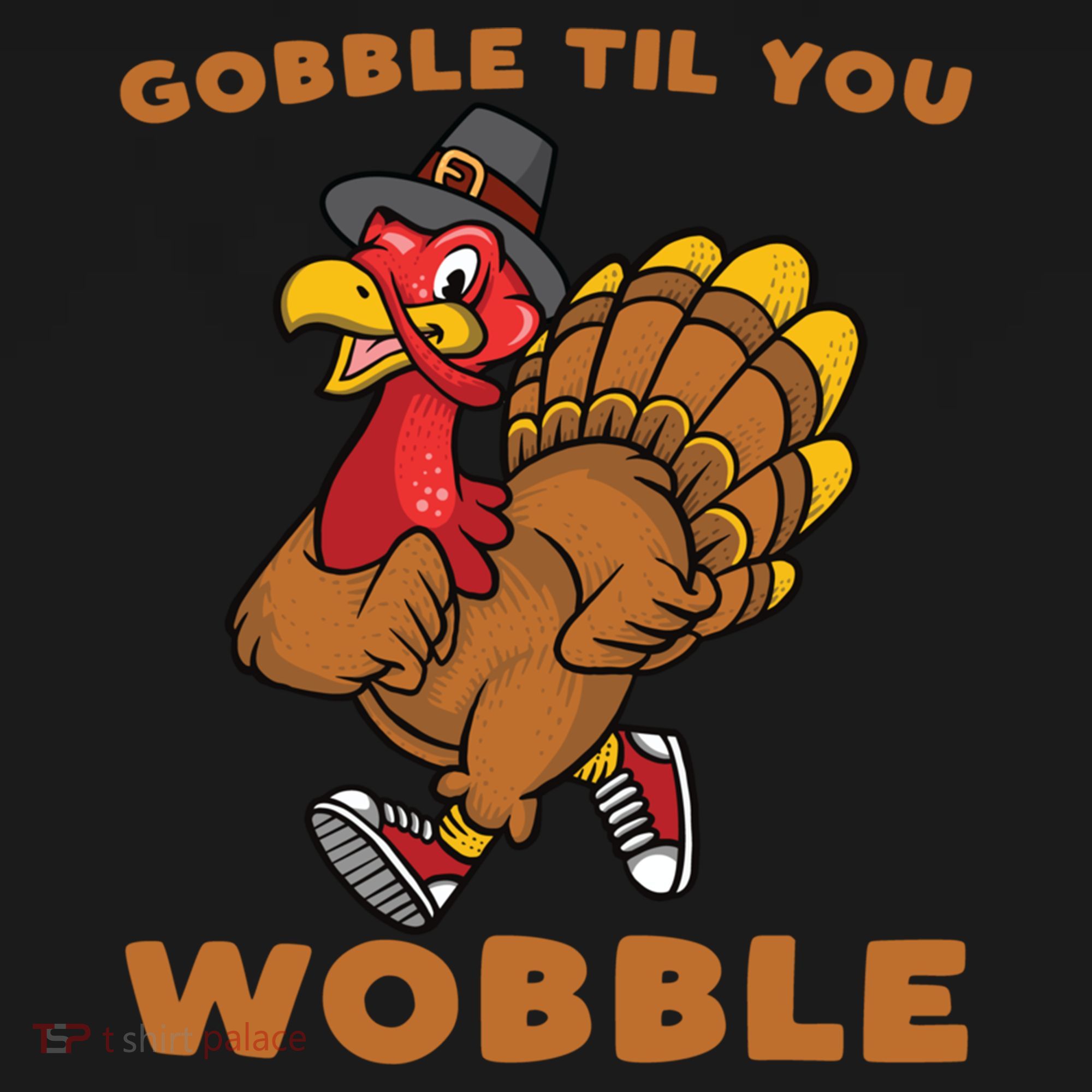 Gobble Til You Wobble Turkey Trot Thanksgiving Run Cute Funny Gift Women's Hoodie
