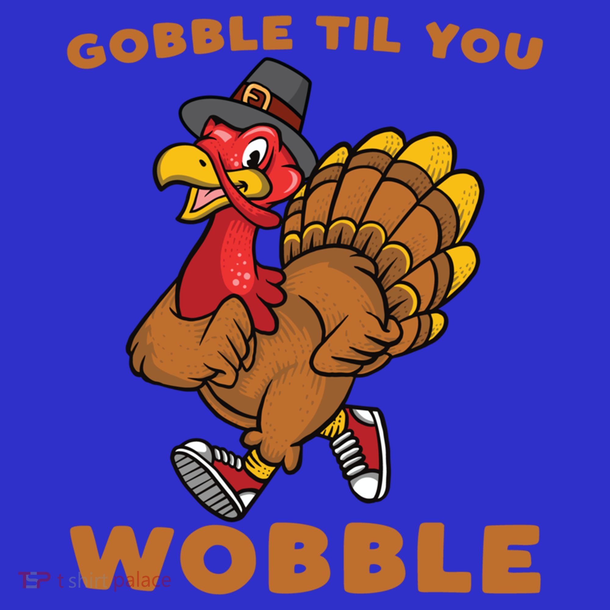 Gobble Til You Wobble Turkey Trot Thanksgiving Run Cute Funny Gift Mousepad