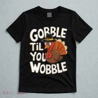 Gobble Til You Wobble Gobble Gobble Thanksgiving Day T-Shirt thumb 5