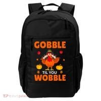 Gobble Til You Wobble Funny Thanksgiving Backpack thumb 0