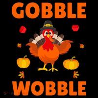 Gobble Til You Wobble Funny Thanksgiving Coffee Mug thumb 5