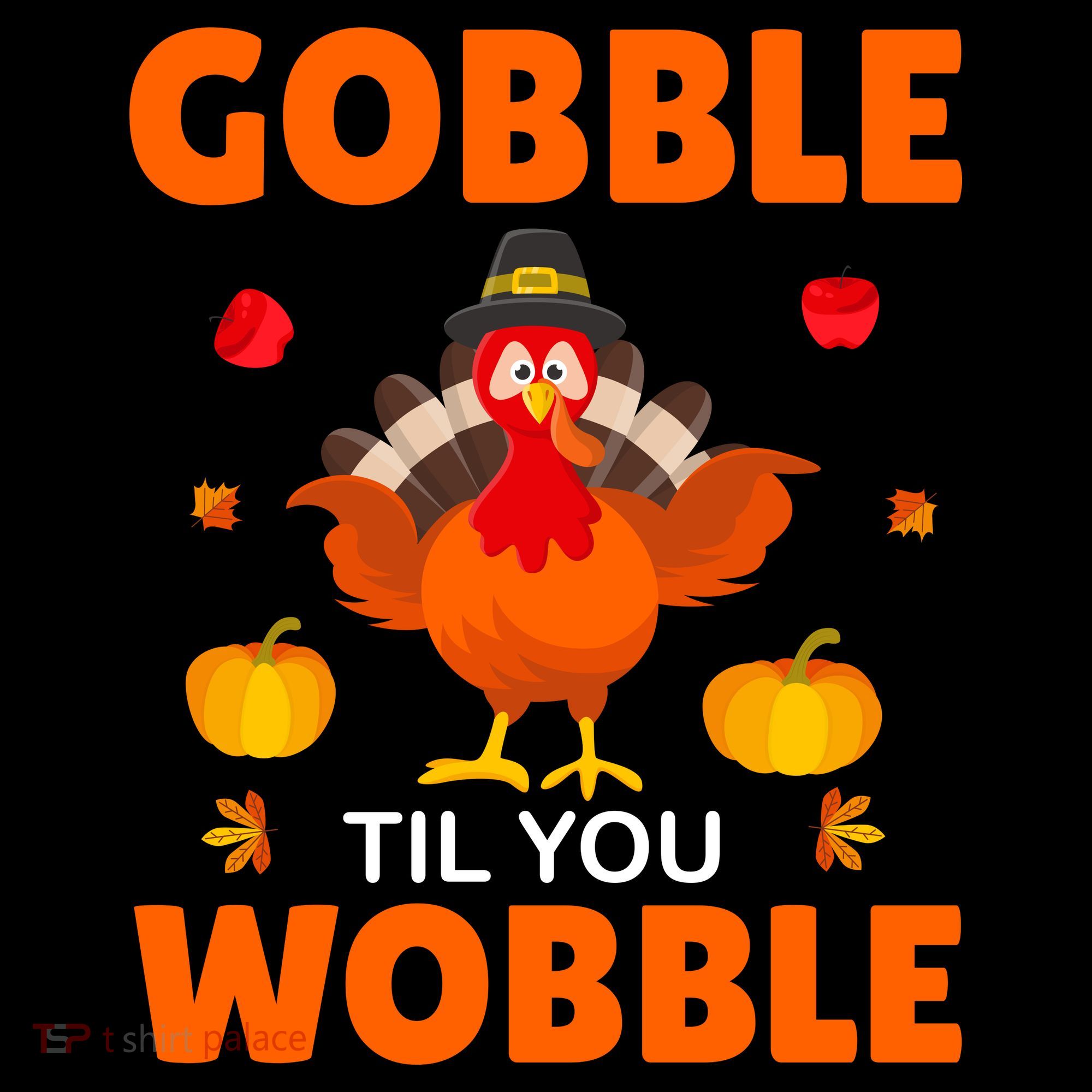 Gobble Til You Wobble Funny Thanksgiving Women's Tank Top