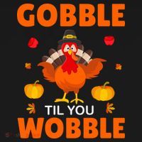 Gobble Til You Wobble Funny Thanksgiving Visor thumb 3