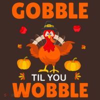 Gobble Til You Wobble Funny Thanksgiving Baby Bodysuit thumb 2