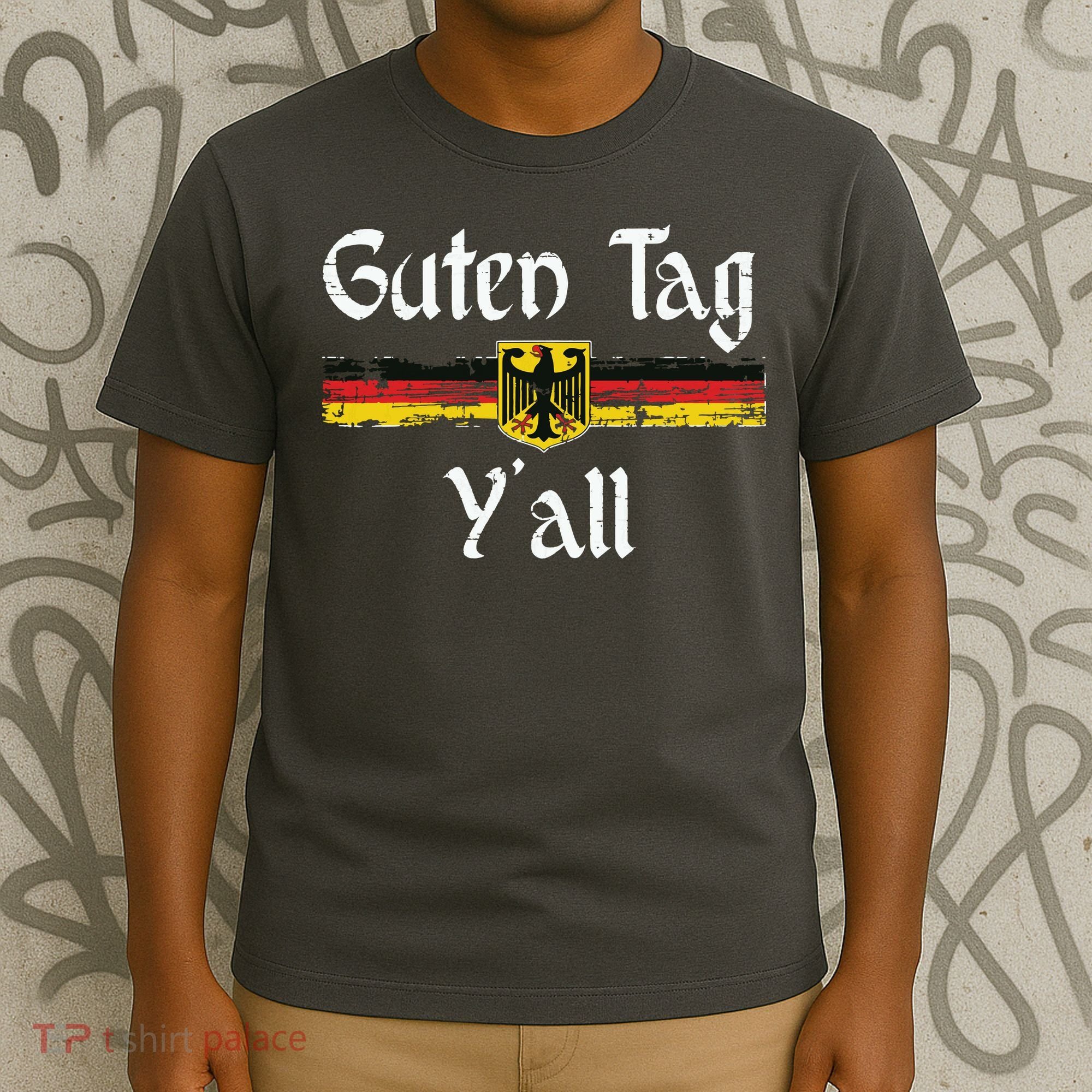 Guten Tag YAll Oktoberfest German Flag Eagle Prost T-Shirt