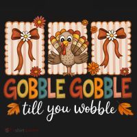 Gobble Till You Wobble Cute Funny Thanksigivng Coaster thumb 2