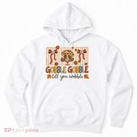 Gobble Till You Wobble Cute Funny Thanksigivng Hoodie thumb 0