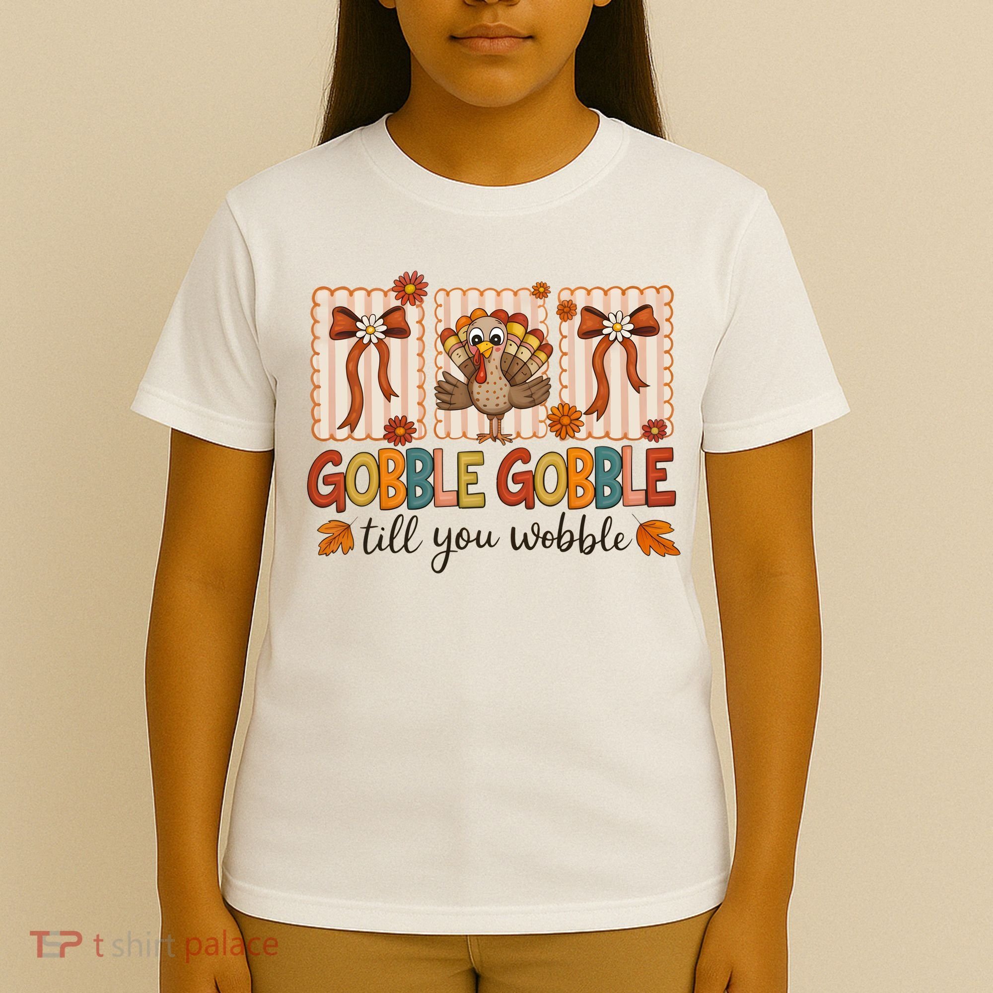 Gobble Till You Wobble Cute Funny Thanksigivng T-Shirt