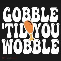 Gobble Til You Wobble Funny Thanksgiving Visor thumb 3