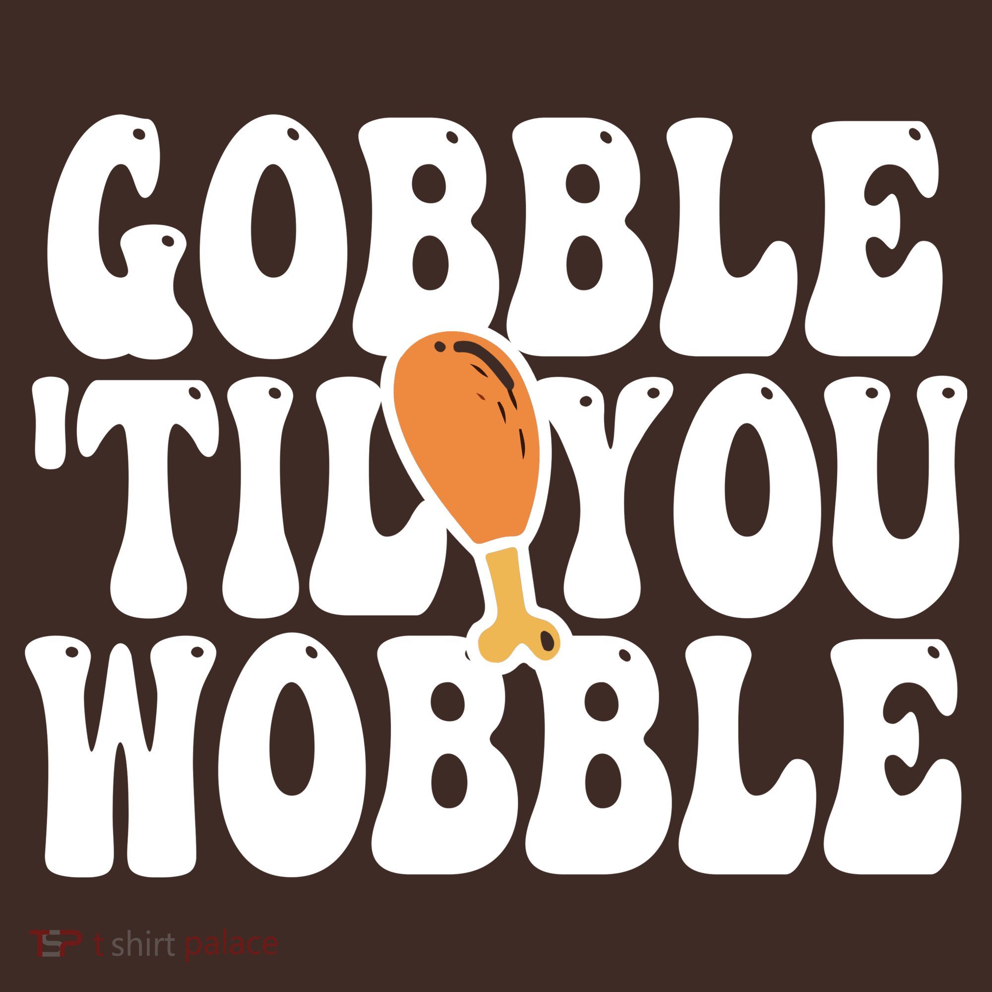Gobble Til You Wobble Funny Thanksgiving Beanie