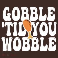 Gobble Til You Wobble Funny Thanksgiving Coaster thumb 2