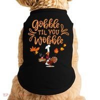 Gobble Til You Wobble Thanksgiving Doggie Tank thumb 0