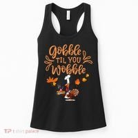 Gobble Til You Wobble Thanksgiving Women's Tank Top thumb 0