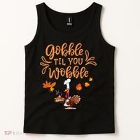 Gobble Til You Wobble Thanksgiving Tank Top thumb 2