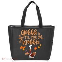 Gobble Til You Wobble Thanksgiving Tote Bag thumb 0