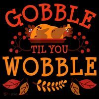 Gobble Til You Wobble Turkey Day Fall Thanksgiving Women's Hoodie thumb 2